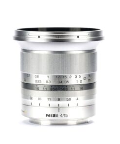 NiSi 15mm f/4 Sunstar Super Wide Angle Full Frame ASPH Lens in Silver - Canon RF Mount