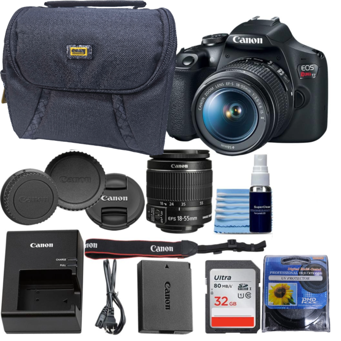 t7_single_lens.png Canon - EOS Rebel T7 DSLR Camera with 18-55mm Lens - 2727C002 - Image 1