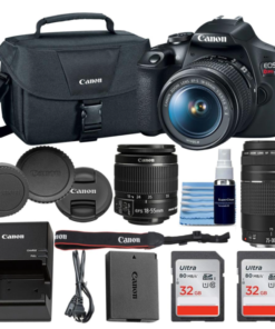 Canon EOS Rebel T7 DSLR Camera with 18-55mm and 75-300mm Lenses 2727C021